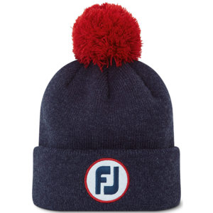 FootJoy Mens Solid Pom Pom Beanie Hat