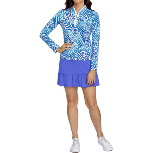 Tail Ladies Analexa Long Sleeve Polo - Electric Jungle