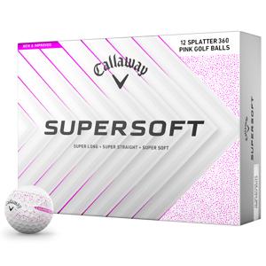 Callaway SuperSoft Splatter Pink Golf Balls 2025