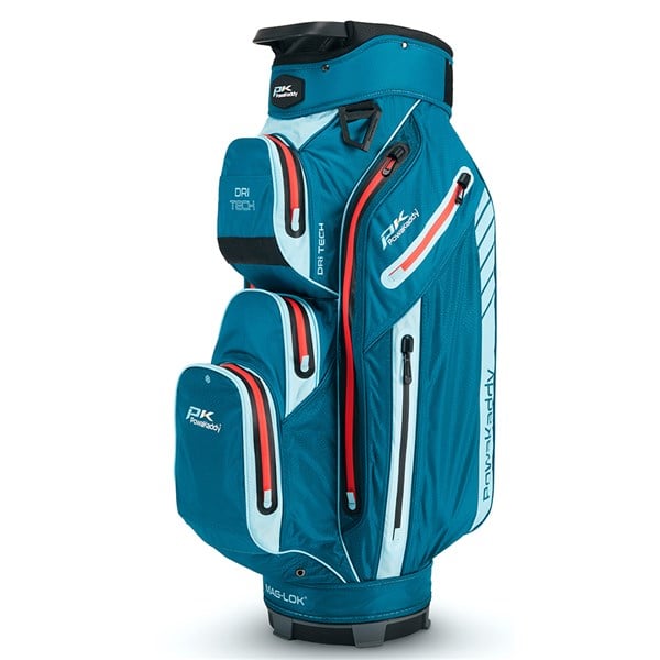 01 2024 powakaddy dri tech cart bag range blue red