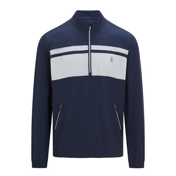 Original Penguin Mens Blocked 1/4 Zip Wind Jacket