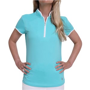 Pure Golf Ladies Bloom Cap Sleeve Polo Shirt