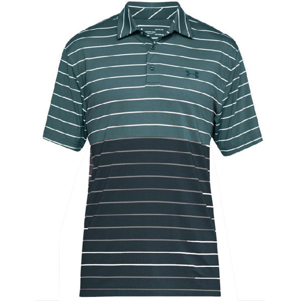 Under Armour Mens Playoff Wide Stripe Polo Shirt