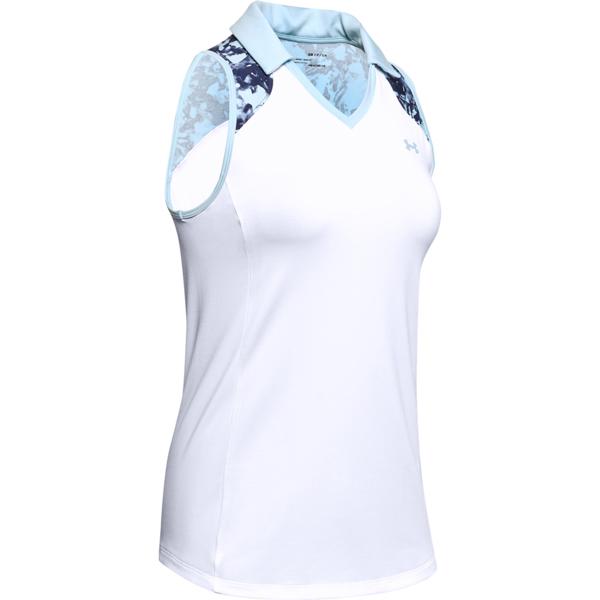 Under Armour Ladies Zinger Sleeveless Blocked Polo Shirt