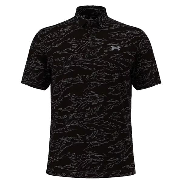 Under Amour Mens Heather Tiger Camo Jacquard Polo Shirt