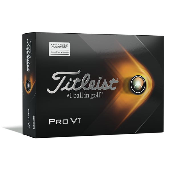 Titleist Pro V1 AIM Golf Balls with Enhanced Alignment (12 Balls)