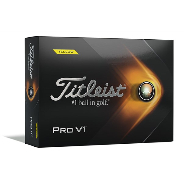 Titleist Pro V1 Yellow Golf Balls (12 Balls) - Prior Gen