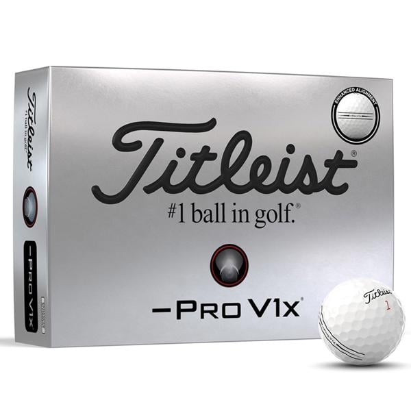 Titleist Pro V1x Left Dash Alignment Golf Balls (12 Balls) 2025