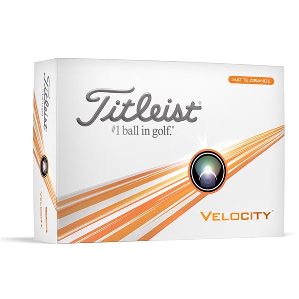 Titleist Velocity Matte Orange Golf Balls (12 Balls) 2024