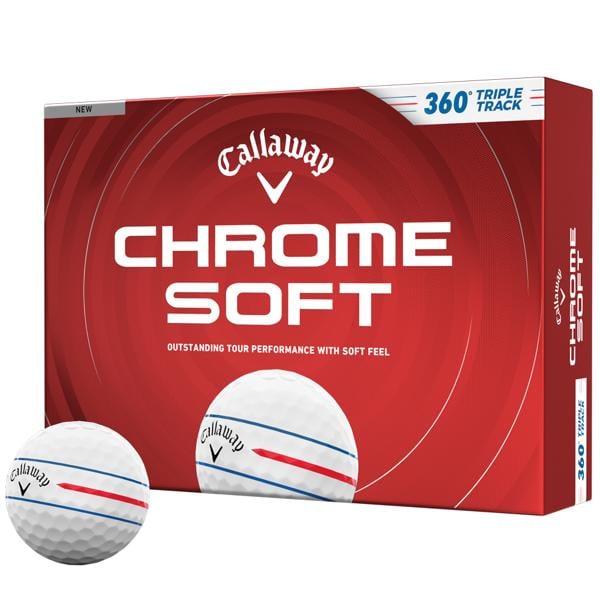 Callaway Chrome Soft 360 Triple Track White Golf Balls (12 Balls) 2026
