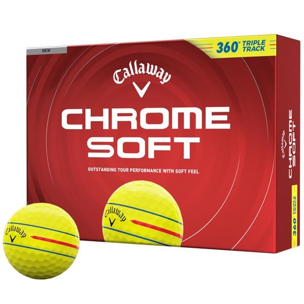 Callaway Chrome Soft 360 Triple Track Yellow Golf Balls (12 Balls) 2026