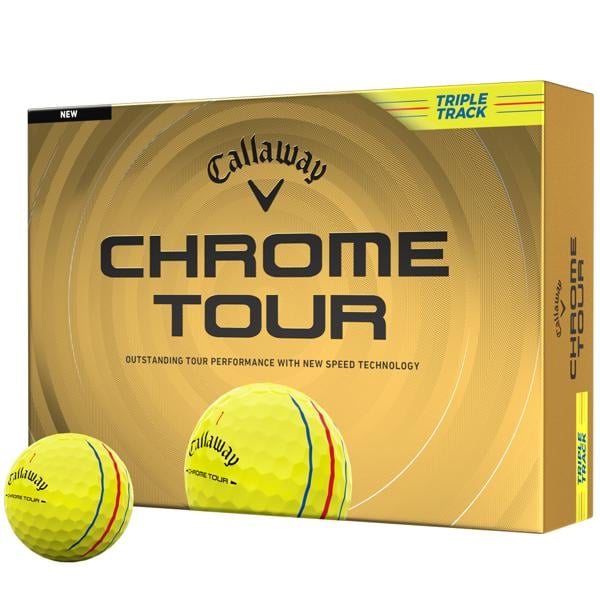 Callaway Chrome Tour Triple Track Yellow Golf Balls (12 Balls) 2026