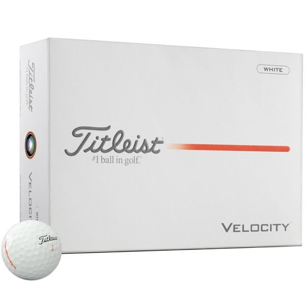Titleist Velocity White Golf Balls (12 Balls) 2026