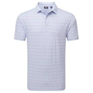 FootJoy Mens Gamer Print Pique Polo Shirt - Monterey Collection