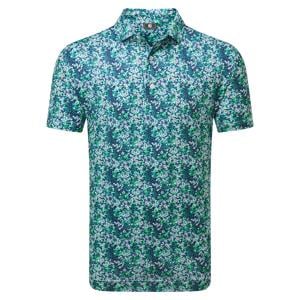 FootJoy Mens Garden Print Lisle Polo Shirt - Valley Collection