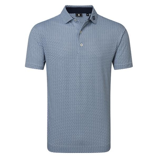 FootJoy Mens Scallop Geo Pique Polo Shirt