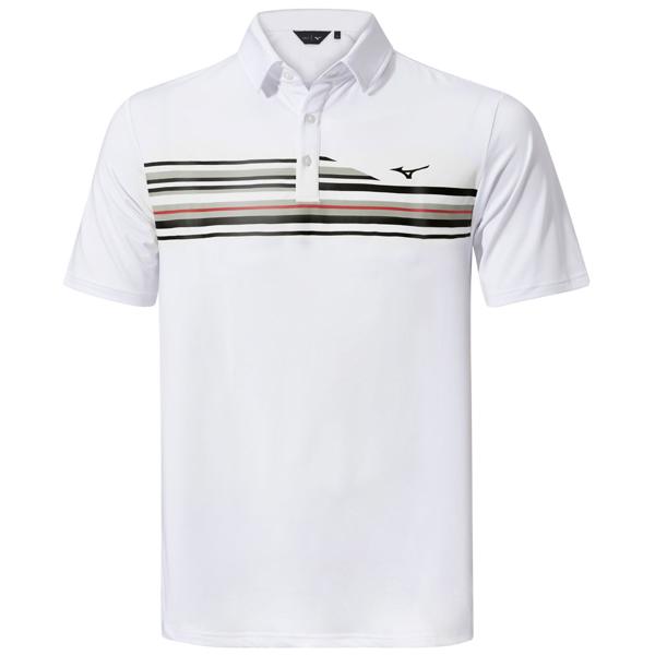 Mizuno Mens Quick Dry Elite Stripe Polo Shirt