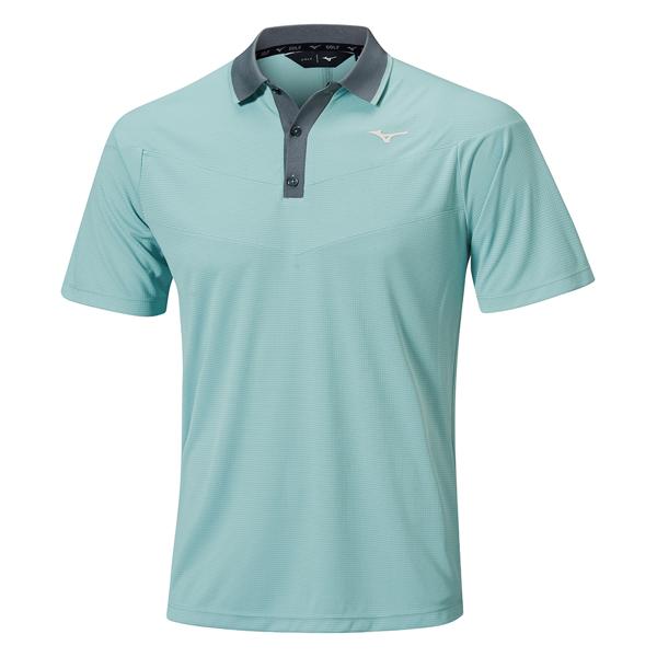 Mizuno Mens Block Interlock Short Sleeve Polo Shirt
