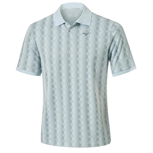 Mizuno Mens Micro Hexagonal Jacquard Polo Shirt