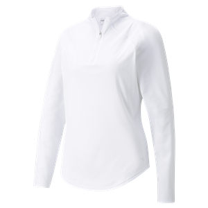 Puma Ladies Shine 1/4 Zip Long Sleeve Pullover