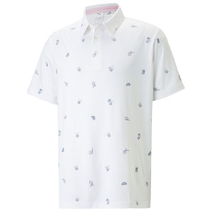 Puma Mens Cloudspun Citrus Polo Shirt - Arnold Palmer Collection