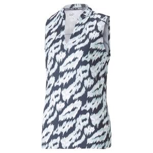 Puma Ladies Mattr Animal Sleeveless Polo Shirt