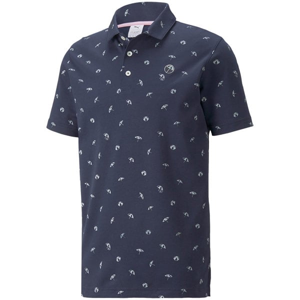 Puma Mens Cloudspun Dancing Umbrellas Polo Shirt - Arnold Palmer Collection