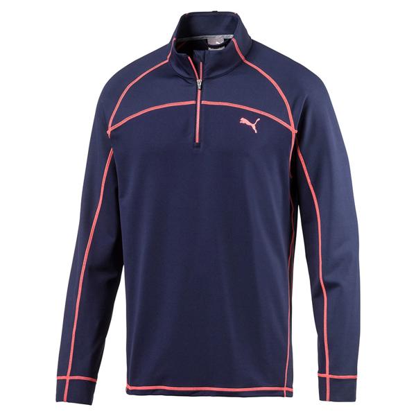 Puma Mens Embossed Quarter Zip Pullover