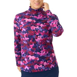 Pure Golf Ladies Amy Printed Roll Neck Top - Autumn Aquarelle