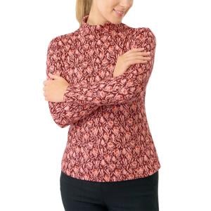 Pure Golf Ladies Amy Printed Roll Neck Top - Perennial Fields