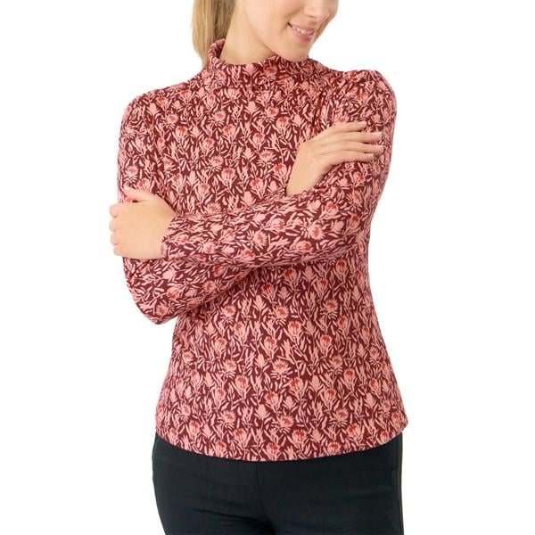 Pure Golf Ladies Amy Printed Roll Neck Top - Perennial Fields