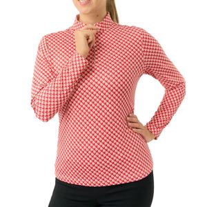 Pure Golf Ladies Arusha Long Sleeve Quarter Zip Pullover - Woven Chantilly