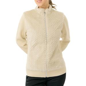 Pure Golf Ladies Ellisa Faux Fur Knitted Full Zip Cardigan