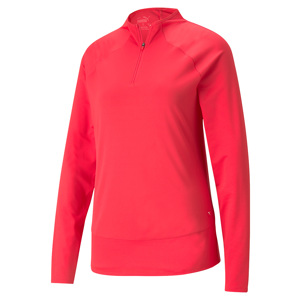 Puma Ladies Mesh Quarter Zip Pullover