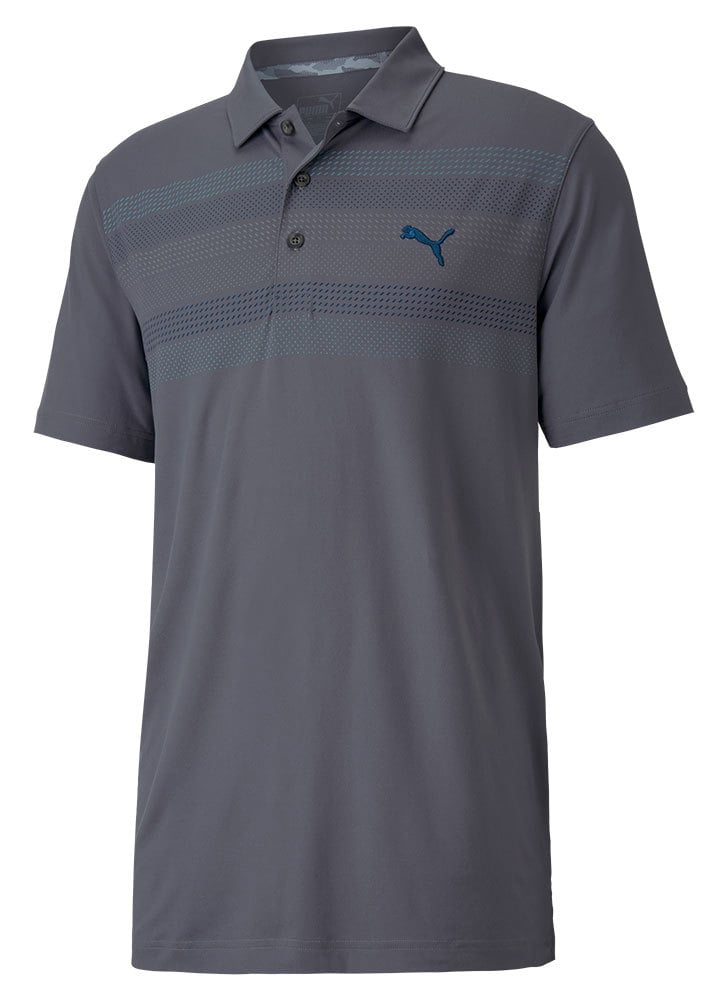 Puma Mens Road Map Chest Print Polo Shirt Golfonline