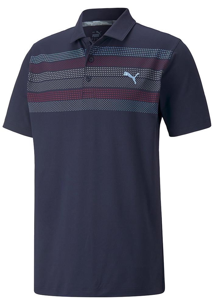 Puma Mens Road Map Chest Print Polo Shirt Golfonline