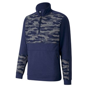 Puma Mens Cloudspun Camo Quarter Zip Pullover