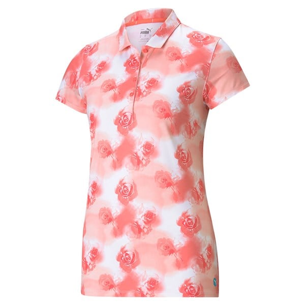 Puma Ladies Cloudspun Watercolour Floral Polo Shirt