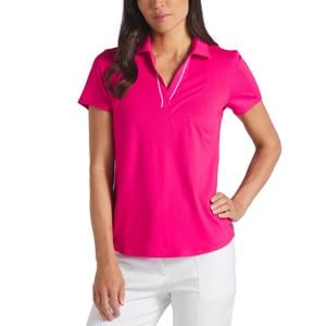 Puma Ladies Cloudspun Piped Short Sleeve Polo Shirt