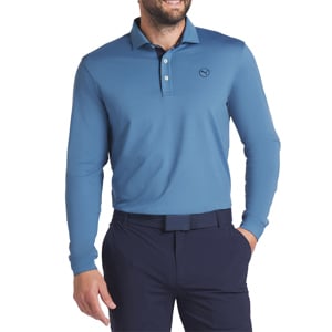 Puma Mens Cloudspun Midweight Long Sleeve Polo Shirt