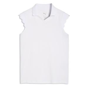 Puma Girls Cloudspun Scallop Sleeve Polo Shirt