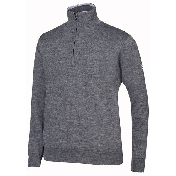 Oscar Jacobson Mens Iwan Pin Half Zip Sweater