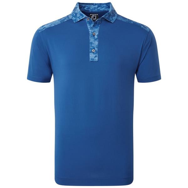 FootJoy Mens Cloud Camo Trim Lisle Polo Shirt