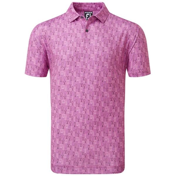 FootJoy Mens Glass Print Lisle Polo Shirt