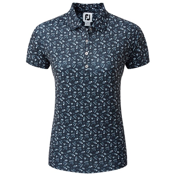 FootJoy Ladies Floral Print Lisle Polo Shirt