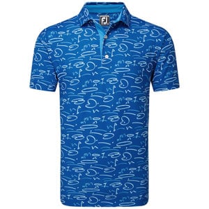 FootJoy Mens Golf Course Doodle Pique Polo Shirt