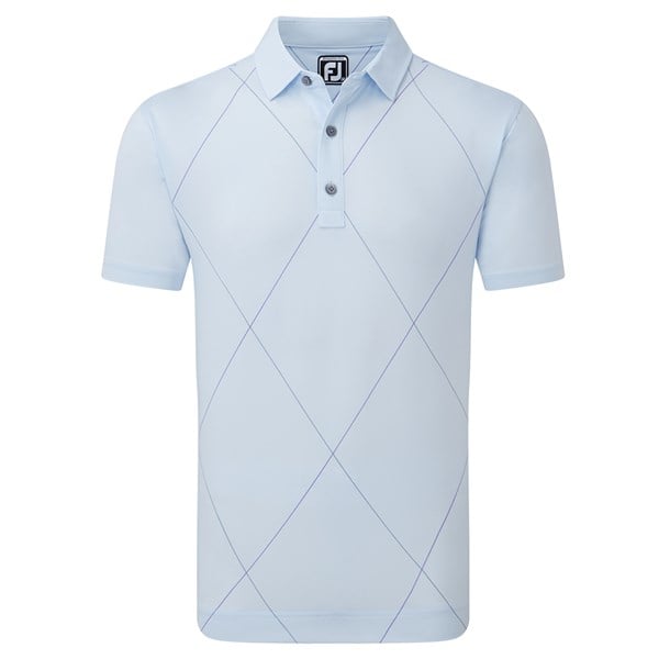 FootJoy Mens Raker Print Lisle Polo Shirt