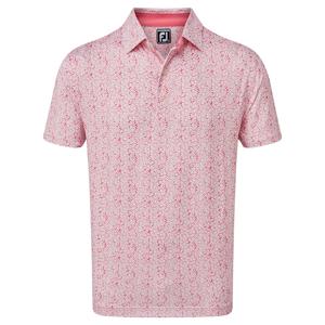 FootJoy Mens Lisle Daisy Print Polo Shirt