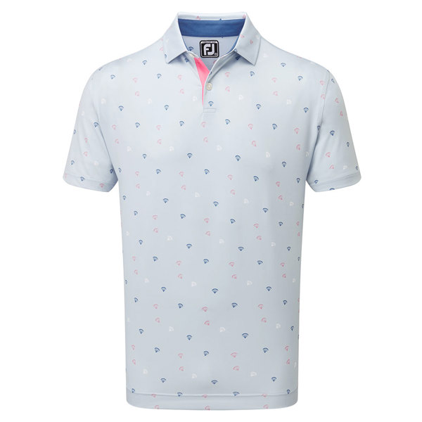 FootJoy Mens Parachute Print Lisle Polo Shirt