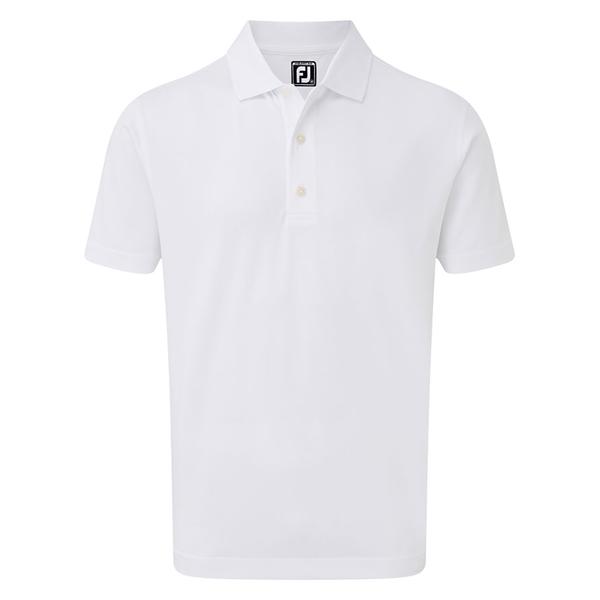 FootJoy Mens Stretch Pique Solid Rib Knit Collar Polo Shirt
